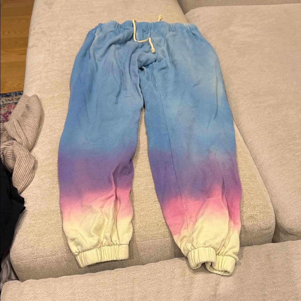 SoulCycle Blue and Pink Gradient Joggers